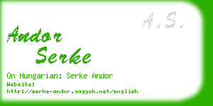 andor serke business card